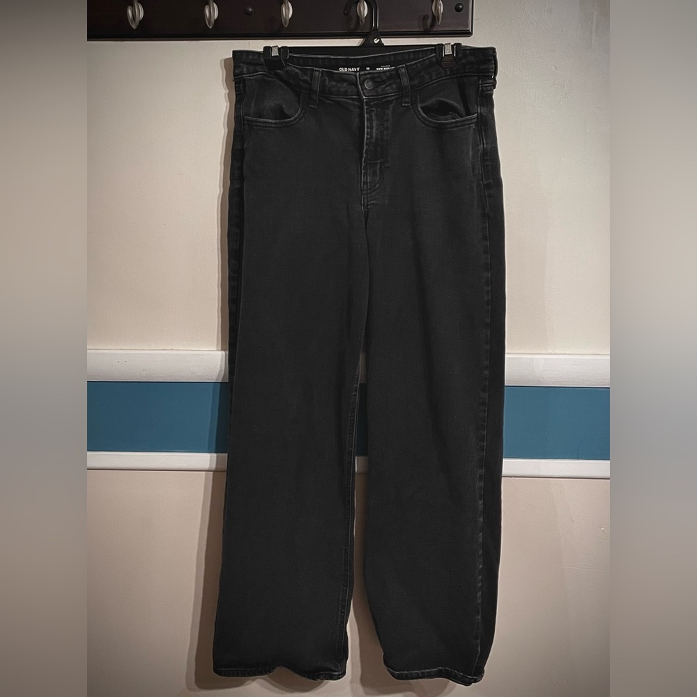 Old Navy Black Wow Wide Leg Jeans